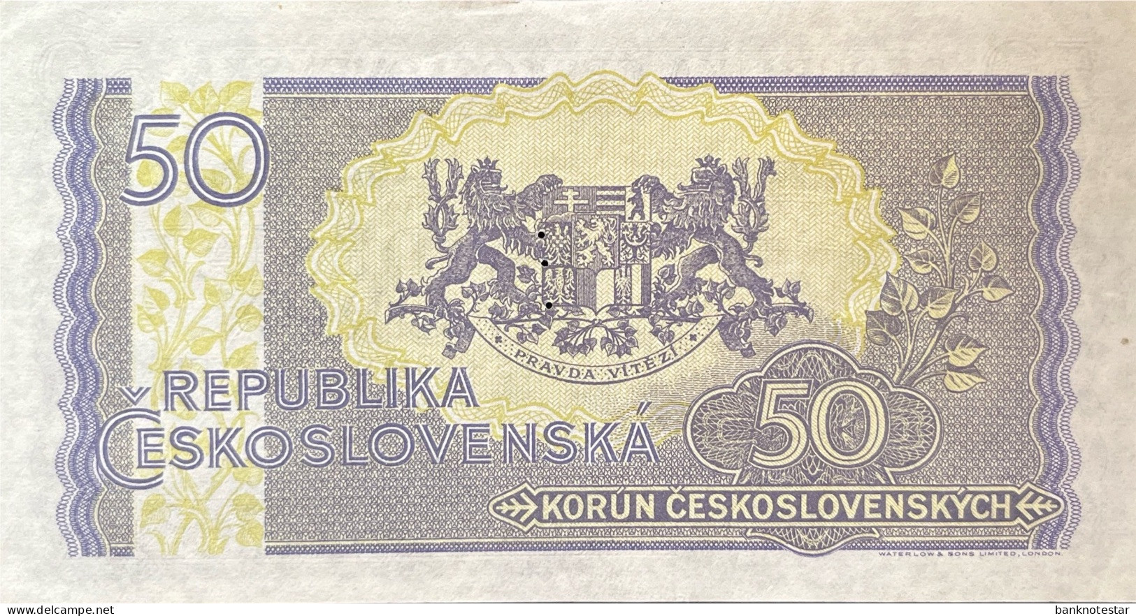 Czechoslovakia 50 Korun, P-62s (1945) - Extremely Fine - Czechoslovakia