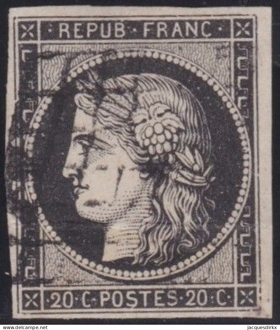 France  .  Y&T   .     3  (2 Scans)       .   O      .    Oblitéré - 1849-1850 Cérès