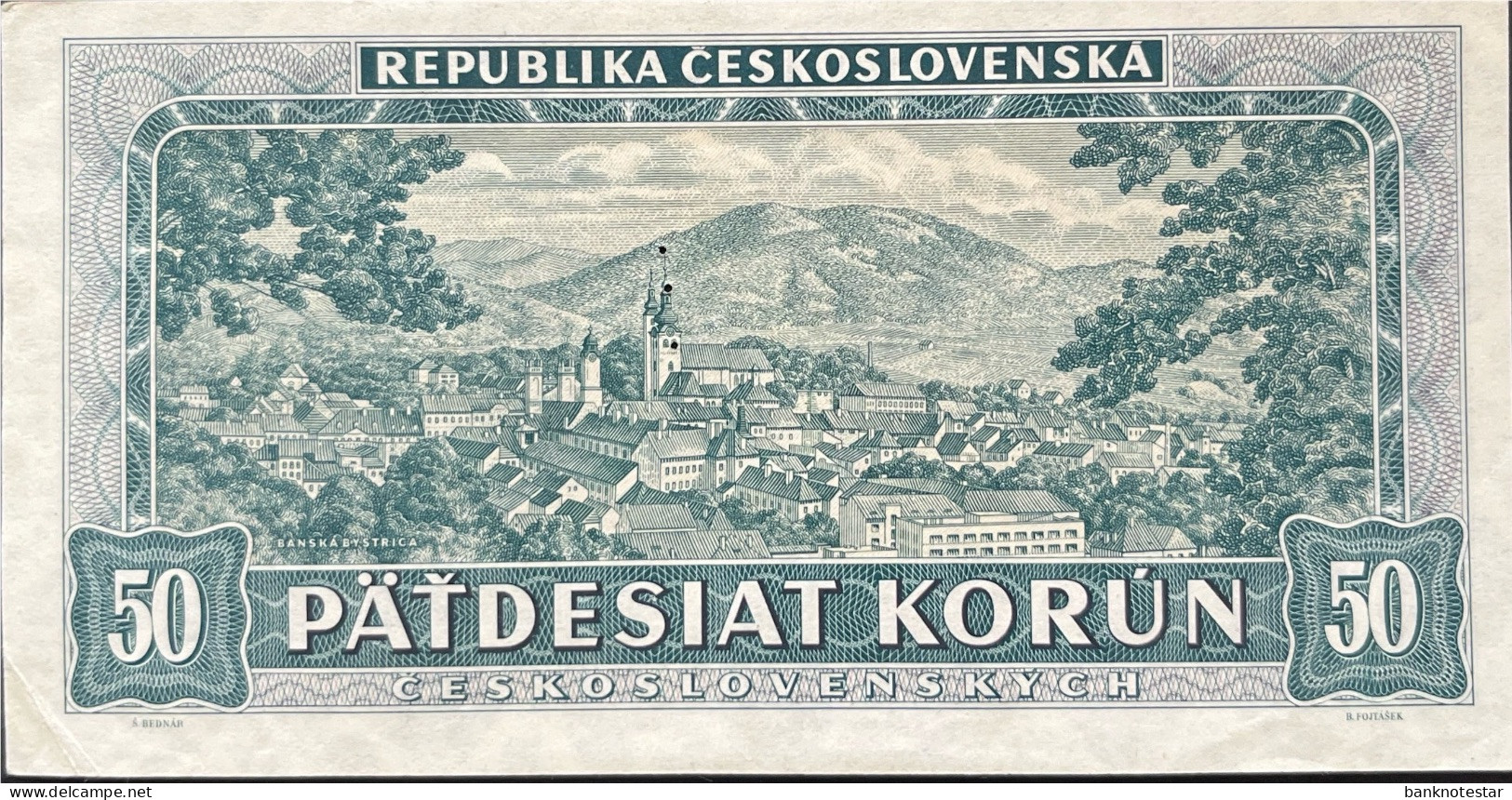 Czechoslovakia 50 Korun, P-66s (3.7.1948) - XF - SPECIMEN - Tschechoslowakei