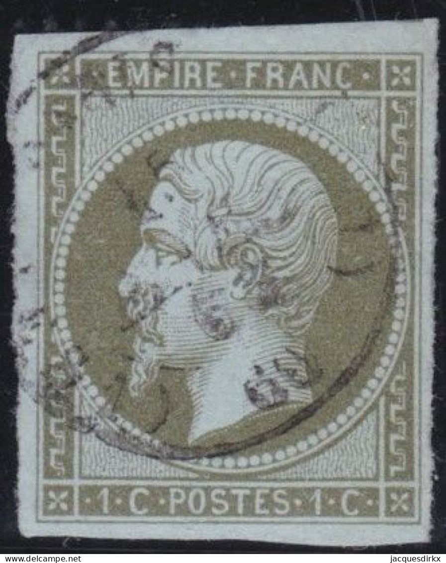 France  .  Y&T   .     11       .   O      .    Oblitéré - 1853-1860 Napoléon III