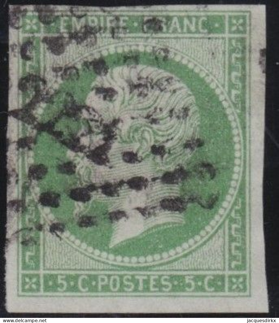 France  .  Y&T   .     12       .   O      .    Oblitéré - 1853-1860 Napoleon III