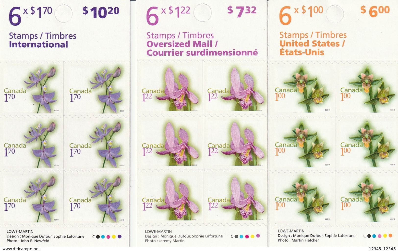 Canada 2010, Postfris MNH, Flowers, Orchids - Libretti Completi