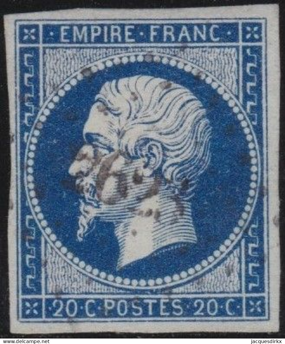 France  .  Y&T   .     14 Ad  (2 Scans)       .   O      .    Oblitéré - 1853-1860 Napoleon III