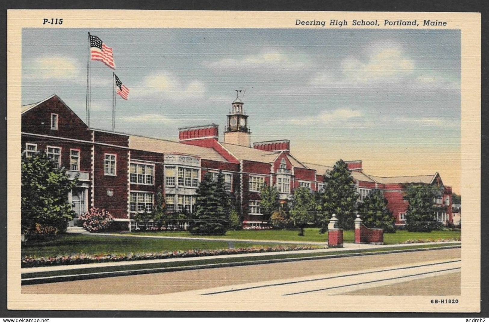 Portland  Maine Deering Hight School Portland  Maine - No: 6B-H1820 - Portland