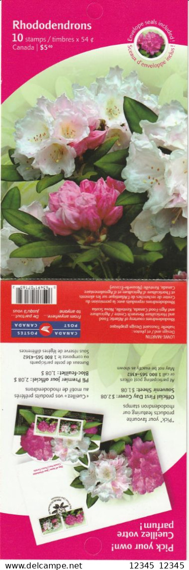 Canada 2009, Postfris MNH, Flowers - Libretti Completi
