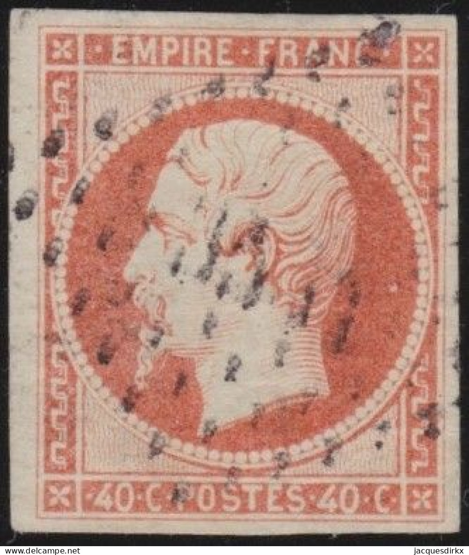 France  .  Y&T   .     16       .   O      .    Oblitéré - 1853-1860 Napoléon III