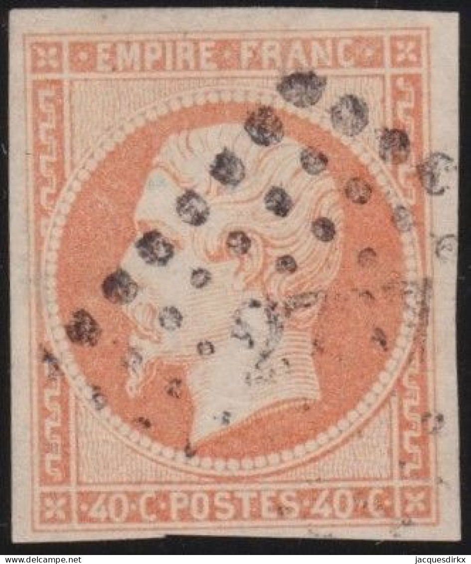 France  .  Y&T   .     16      .   O      .    Oblitéré - 1853-1860 Napoléon III
