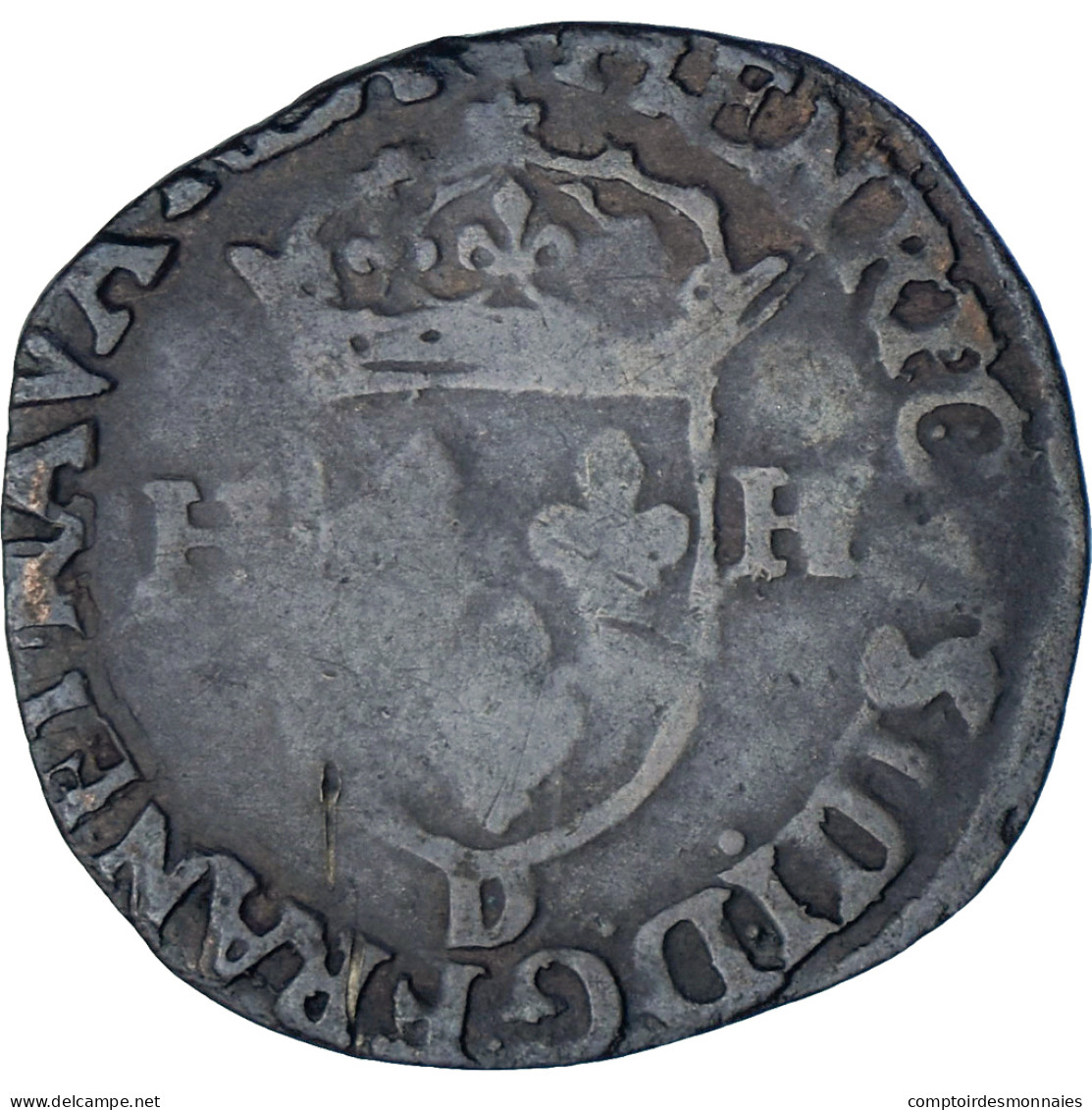 Monnaie, France, Henri IV, Douzain Aux Deux H, 1594, Lyon, 2nd Type, TB, Billon - 1589-1610 Enrico IV
