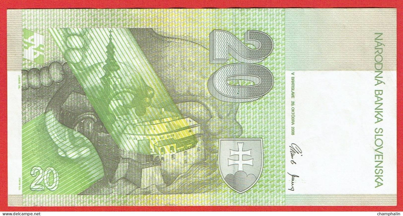 Slovaquie - Billet De 20 Korun - Pribina - 20 Octobre 2006 - P20g - Slowakije