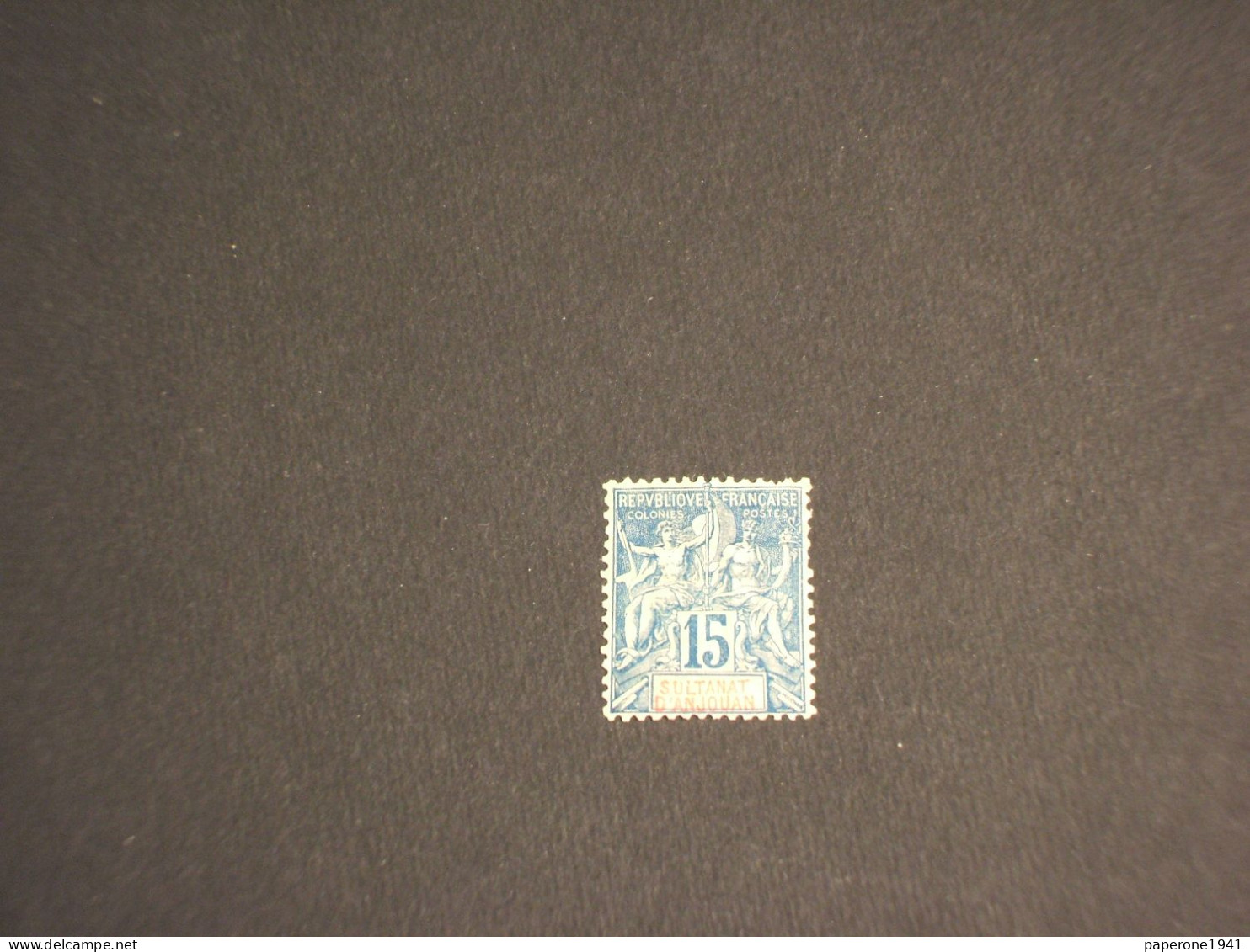 ANJOUAN - 1898/9 ALLEGORIA 15  C.  - TIMBRATO/USED - Usati