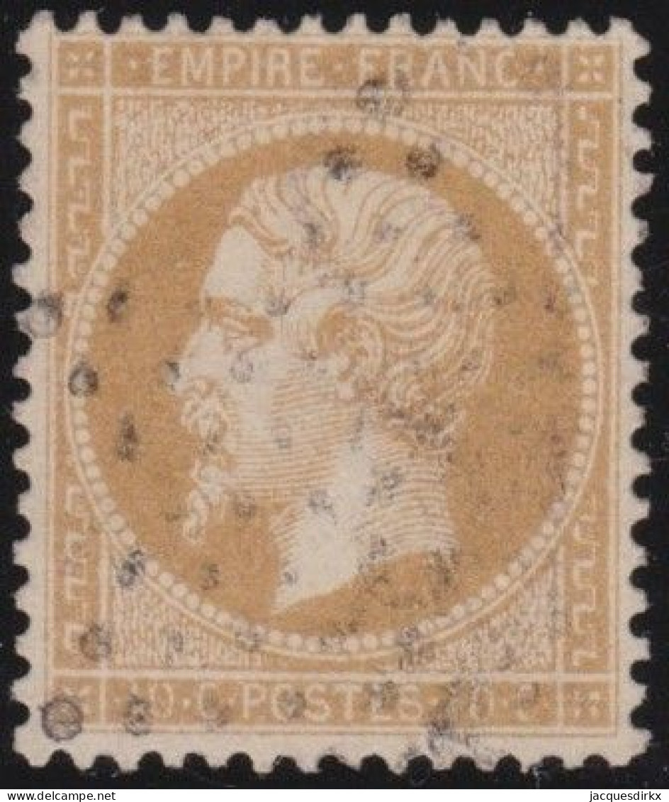 France  .  Y&T   .     21     .   O      .    Oblitéré - 1862 Napoléon III