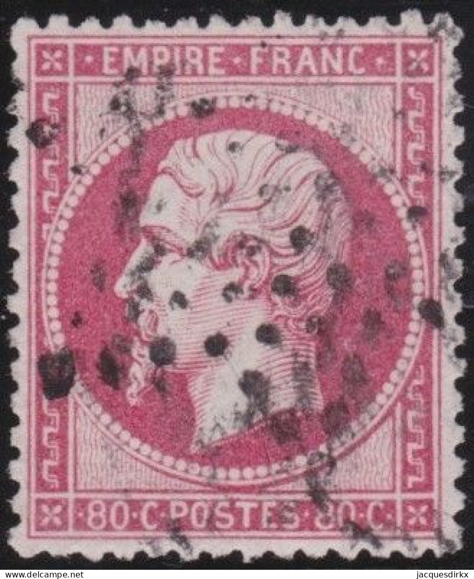France  .  Y&T   .     24         .   O      .    Oblitéré - 1862 Napoleone III