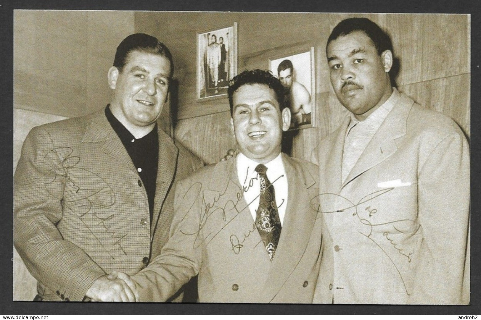 Sport Lutte - Yvon Robert - Paul Néron - Joe Louis  21 Novembre 1953 Photo Lefaivre & Desroches - Éditeur Jocelyn Paquet - Worstelen