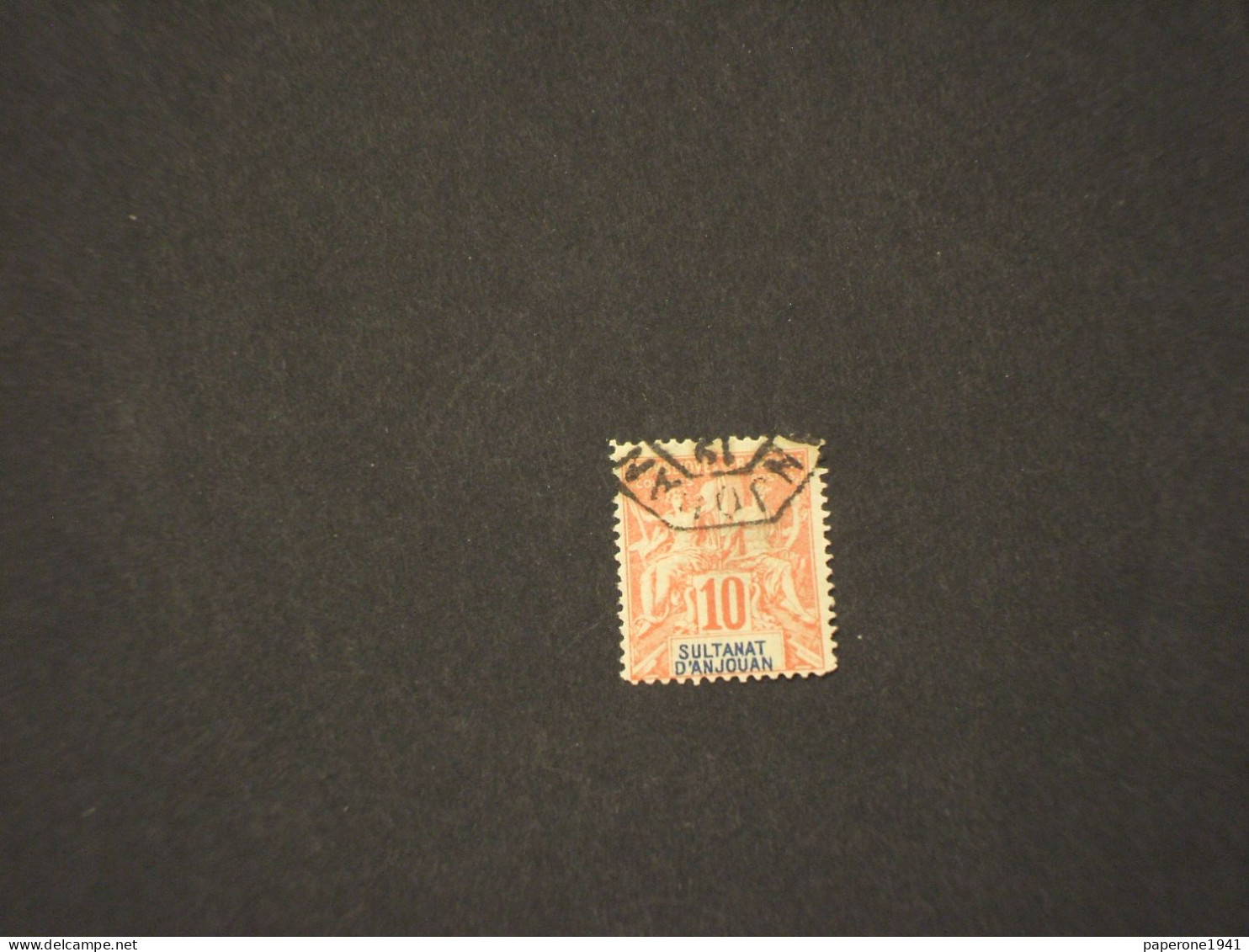 ANJOUAN - 1900/7 ALLEGORIA  10 C.  - TIMBRATO/USED - Used Stamps