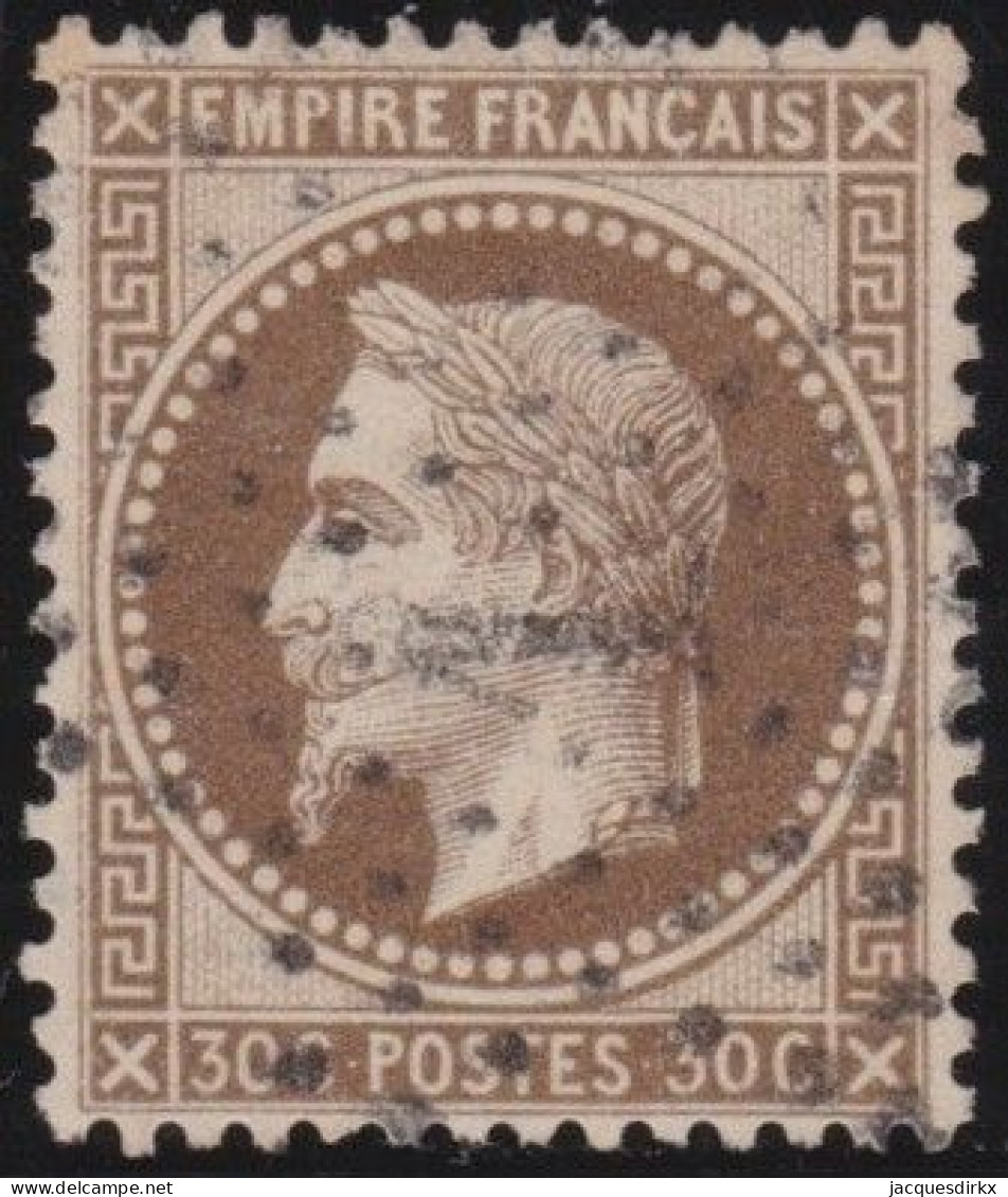 France  .  Y&T   .     30       .   O      .    Oblitéré - 1863-1870 Napoléon III Lauré