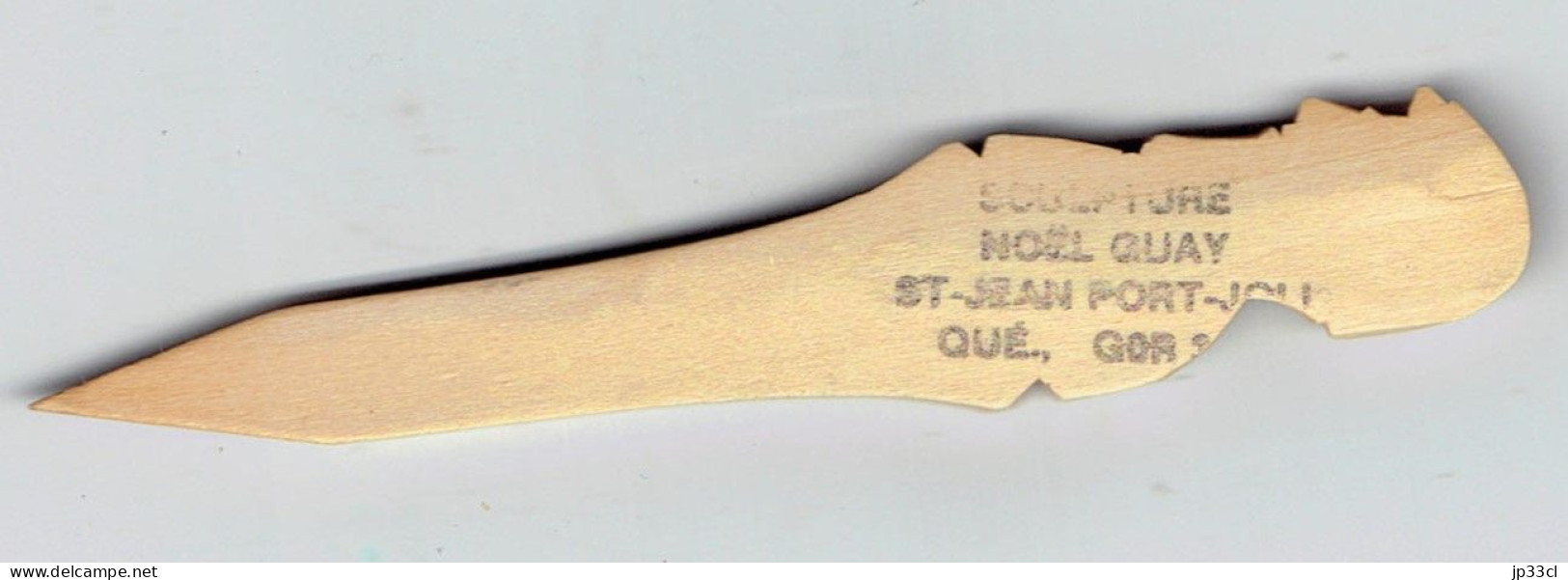 Superbe Marque-pages (signet) En Bois Sculpté Réalisé Par Noël Guay (St-Jean Port-Joli, Québec) - Bookmarks