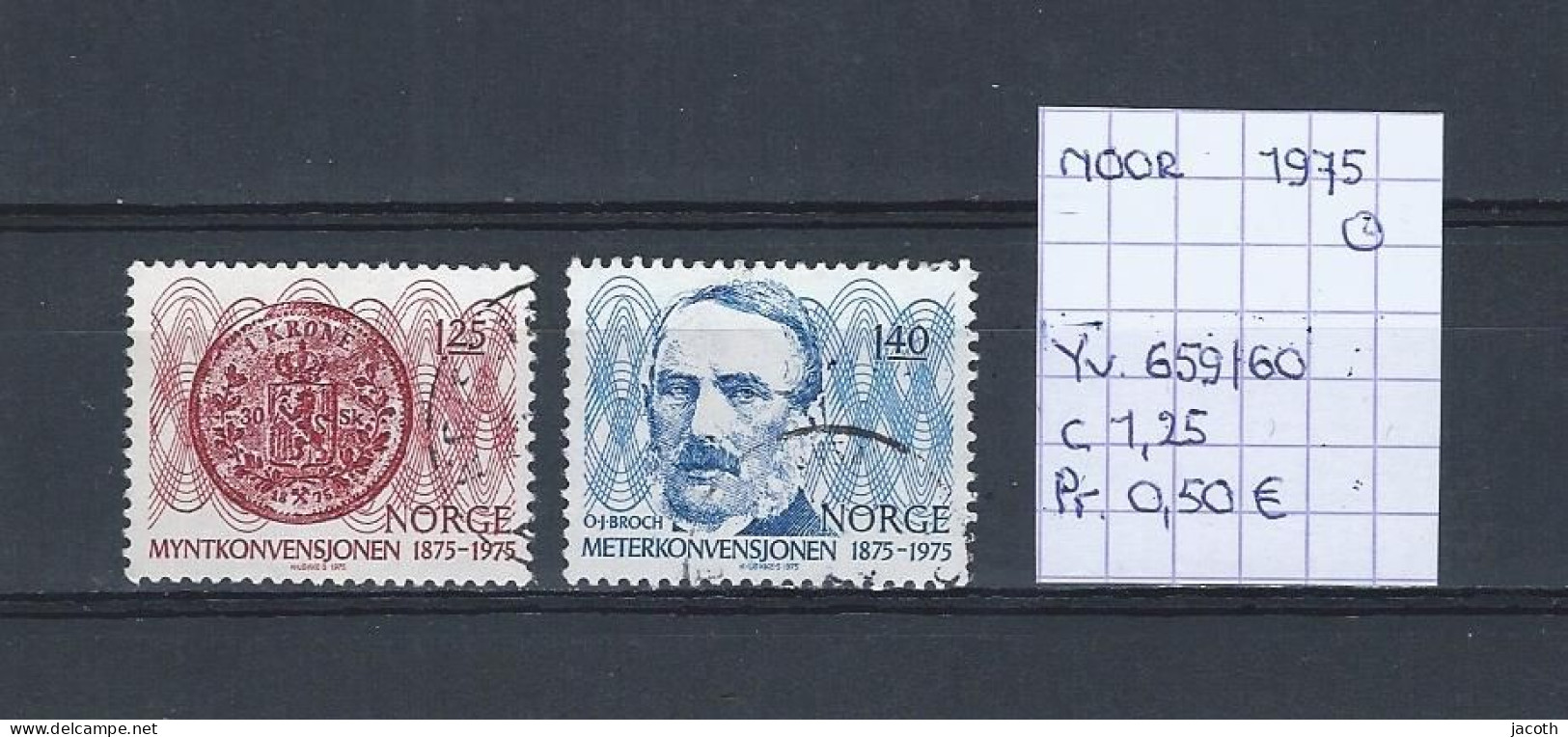 (TJ) Noorwegen 1975 - YT 659/60 (gest./obl./used) - Used Stamps