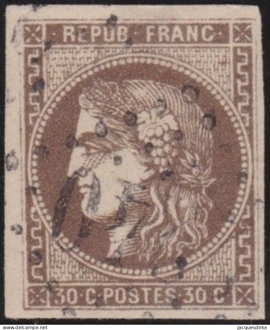 France  .  Y&T   .    47  (2 Scans)       .   O      .    Oblitéré - 1870 Emisión De Bordeaux