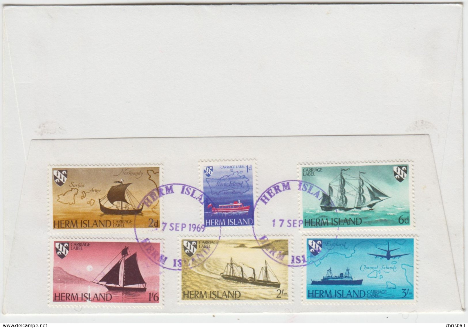 Herm Island (Guernsey) Transport Set 6 On FD Cover - Guernesey