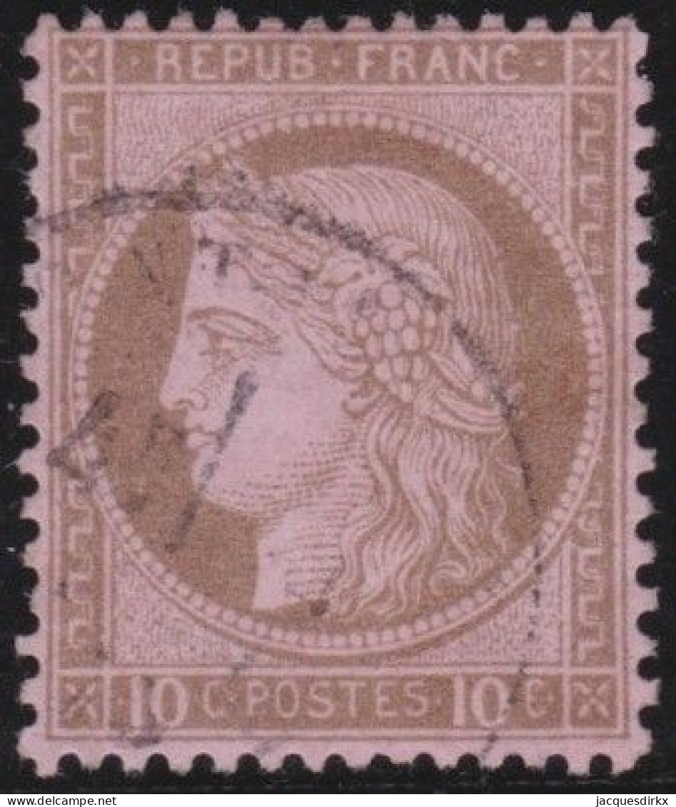 France  .  Y&T   .    54     .   O      .    Oblitéré - 1871-1875 Cérès