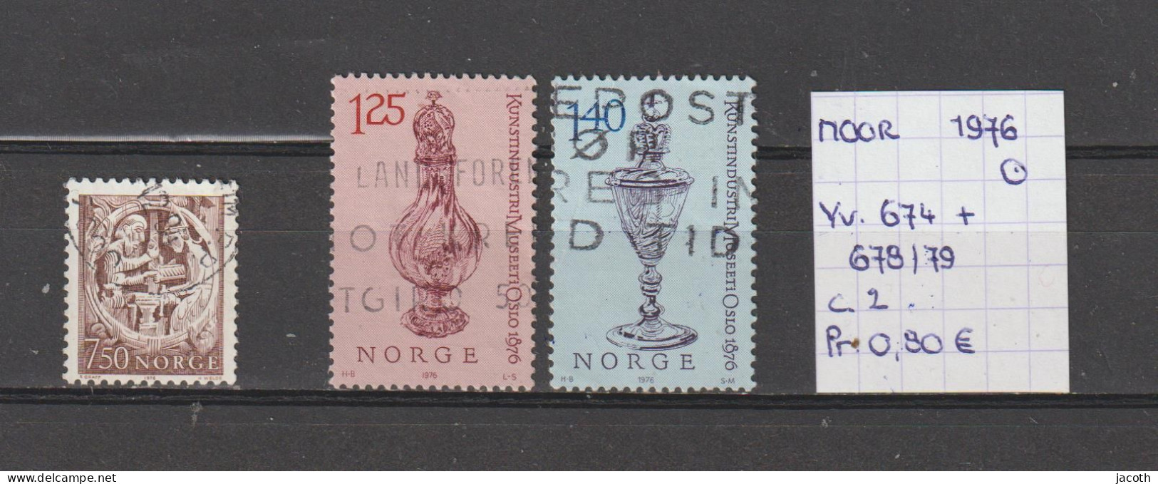 (TJ) Noorwegen 1976 - YT 674 + 678/79 (gest./obl./used) - Used Stamps