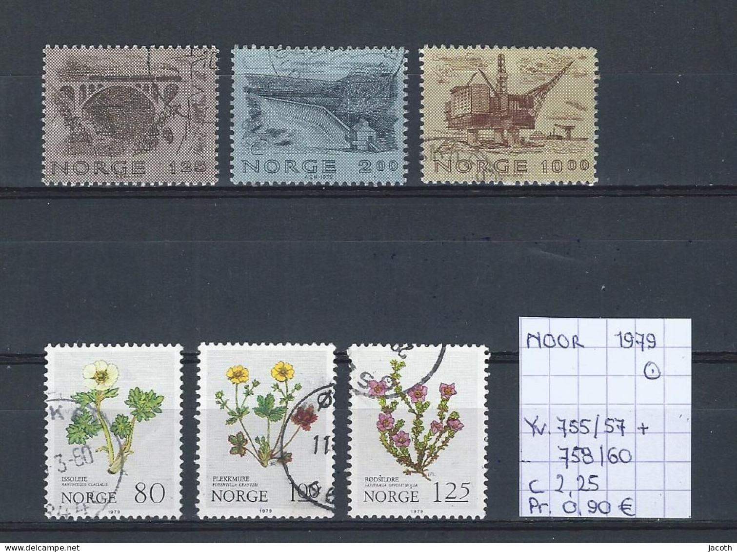 (TJ) Noorwegen 1979 - YT 755/57 + 758/60 (gest./obl./used) - Usados