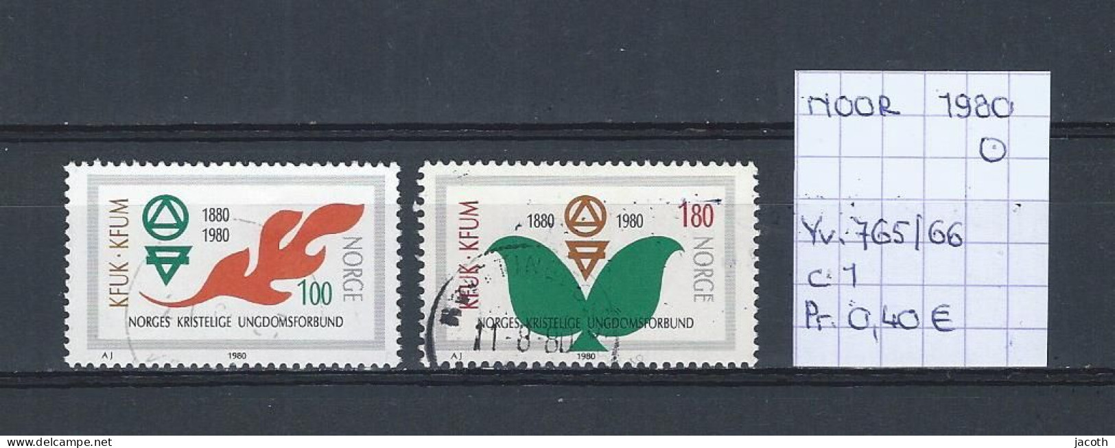 (TJ) Noorwegen 1980 - YT 765/66 (gest./obl./used) - Used Stamps