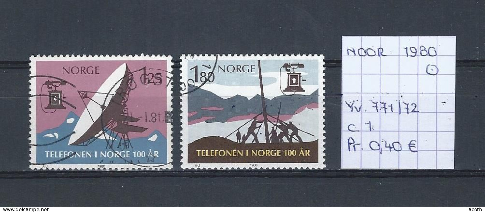 (TJ) Noorwegen 1980 - YT 771/72 (gest./obl./used) - Usados