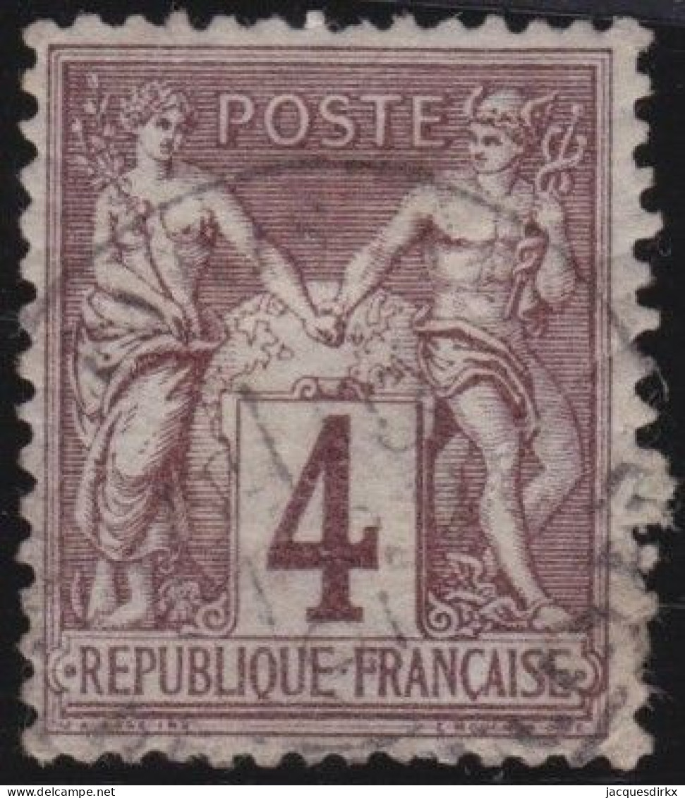 France  .  Y&T   .   88    .   O      .    Oblitéré - 1876-1898 Sage (Tipo II)
