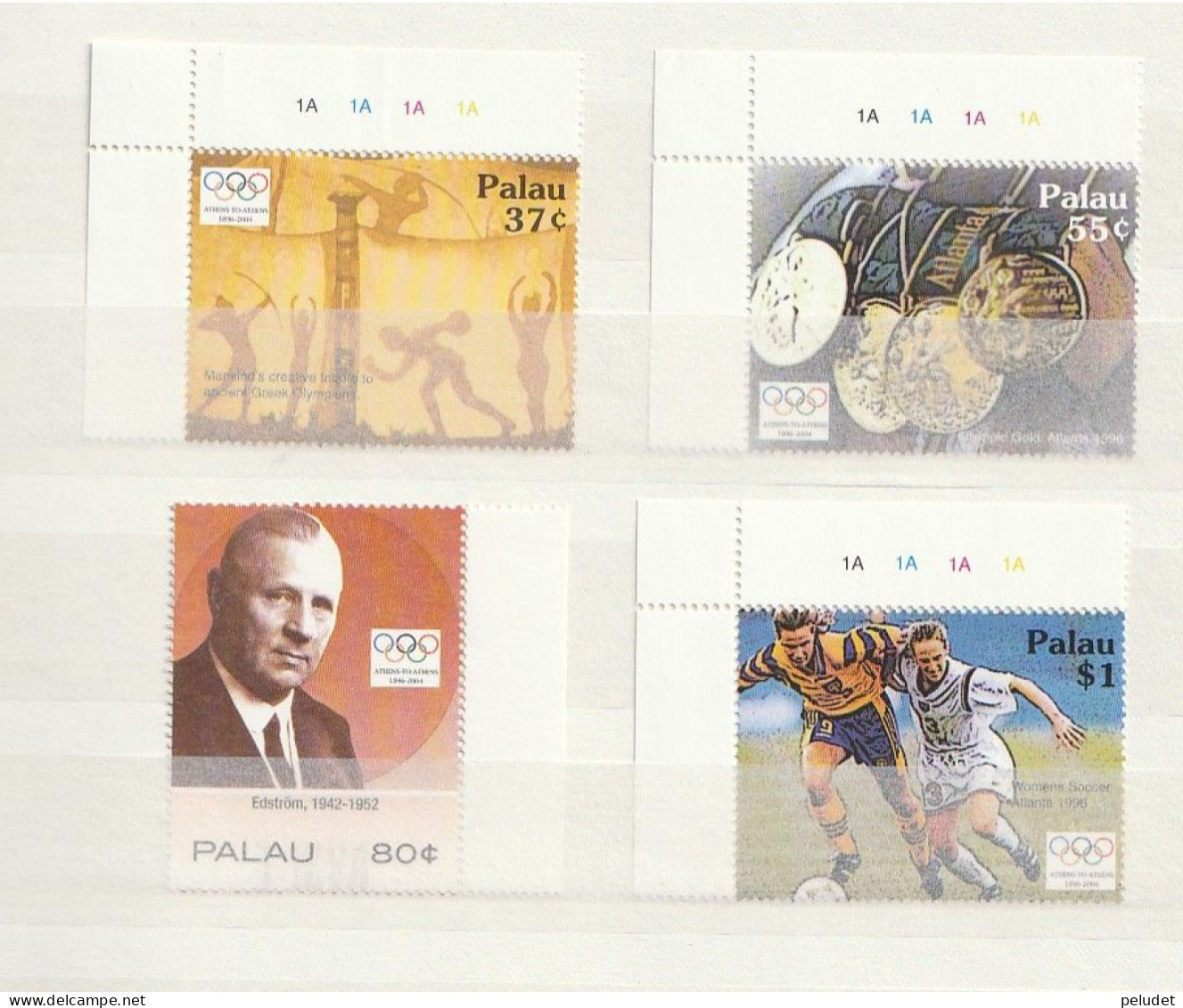 Palau 2004 Olympic Games 4 V. ** Mi 2362-5, Sn 771-4, Yt 2044-7, Sg 2045-8 - Palau