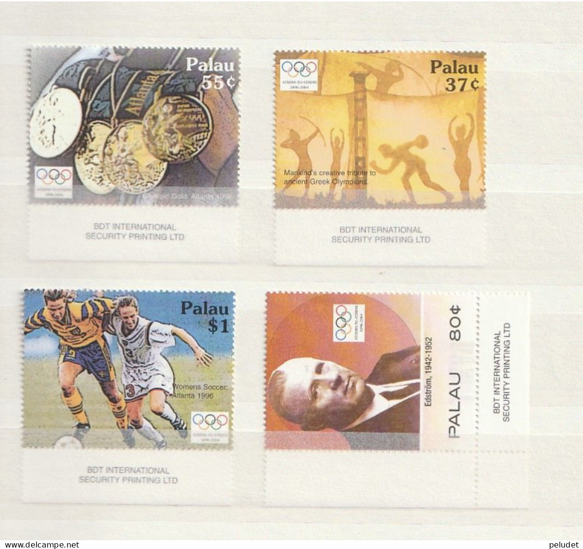 Palau 2004 Olympic Games 4 V. ** Mi 2362-5, Sn 771-4, Yt 2044-7, Sg 2045-8 - Palau