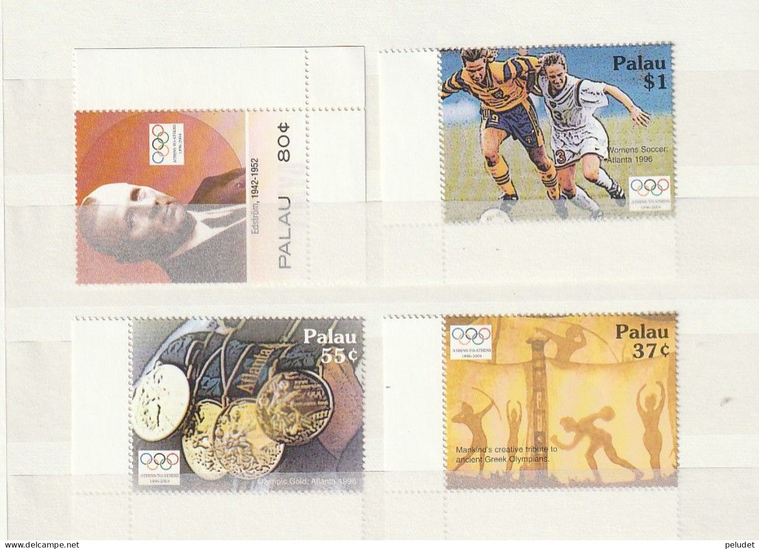 Palau 2004 Olympic Games 4 V. ** Mi 2362-5, Sn 771-4, Yt 2044-7, Sg 2045-8 - Palau