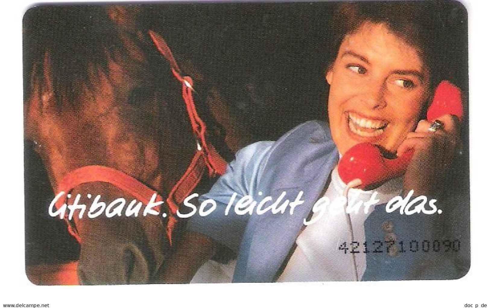 Germany - K 742D  01/93 - Citibank - Pferd - Horse - Chaval - Woman - Femme - K-Serie : Serie Clienti