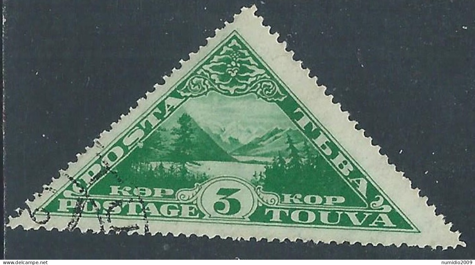 1935 TUVA USATO CARTA GEOGRAFICA VEDUTE 3 K - SV25-4 - Touva