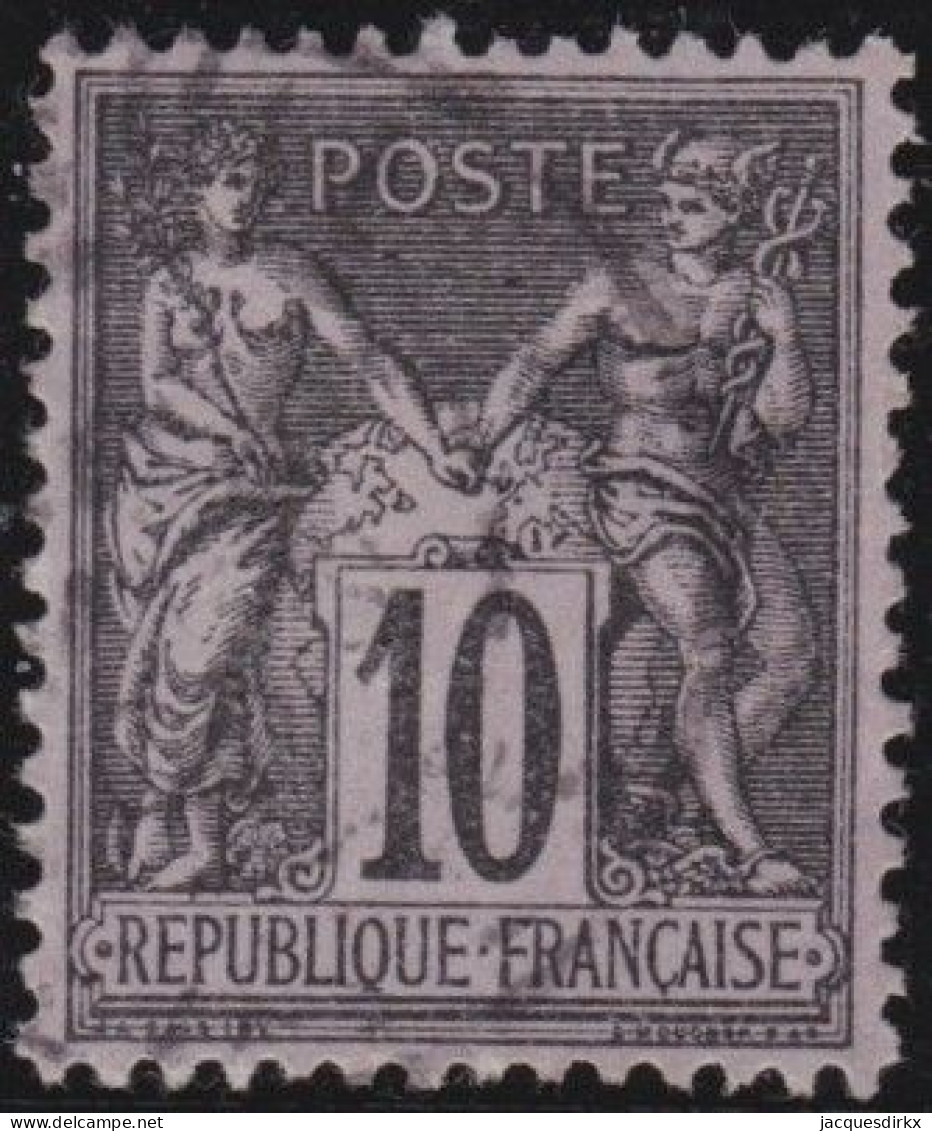 France  .  Y&T   .   89    .   O      .    Oblitéré - 1876-1898 Sage (Tipo II)