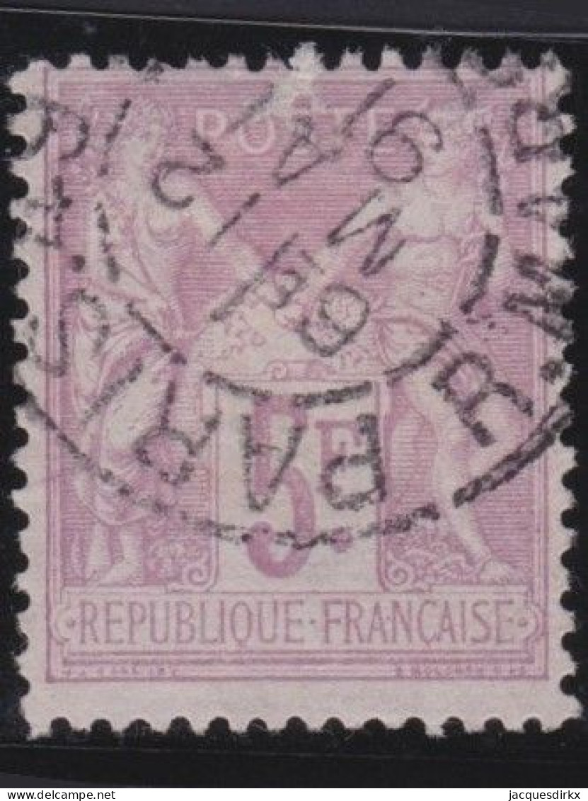France  .  Y&T   .   95  (2 Scans)     .   O      .    Oblitéré - 1876-1898 Sage (Type II)