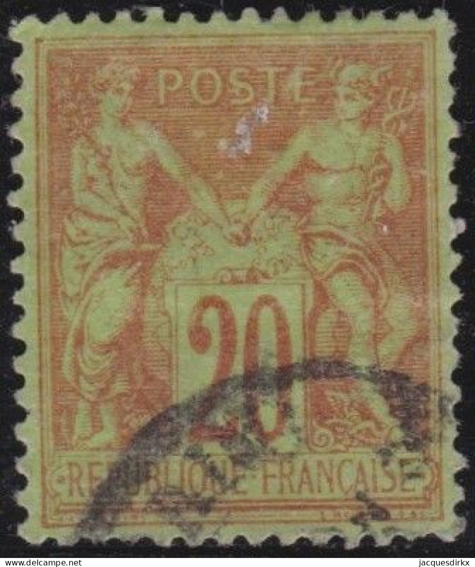 France  .  Y&T   .   96     .   O      .    Oblitéré - 1876-1898 Sage (Type II)