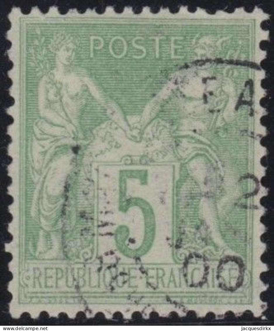 France  .  Y&T   .   102     .   O      .    Oblitéré - 1898-1900 Sage (Type III)