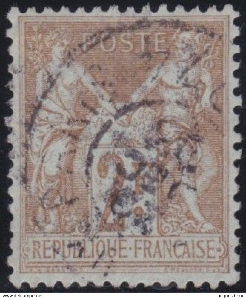 France  .  Y&T   .   105  (2 Scans)     .   O      .    Oblitéré - 1898-1900 Sage (Type III)