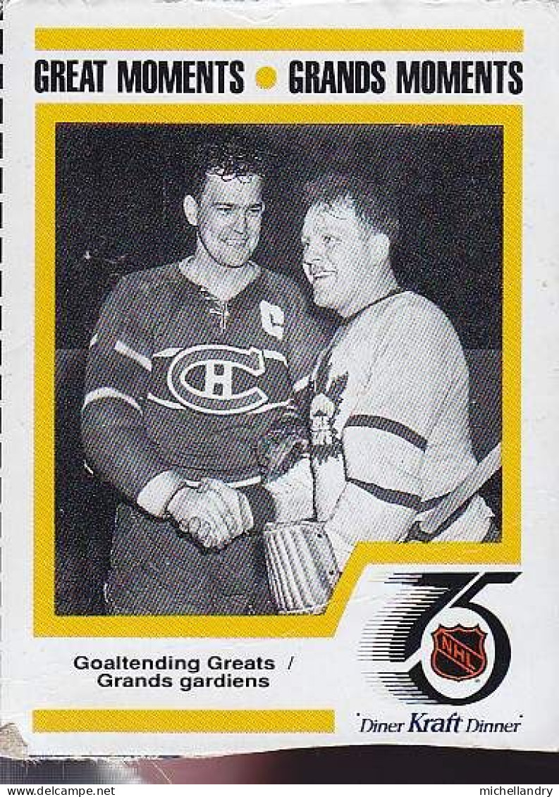 Carte (123795) #37 1991 Kraft Diner Grands Gardiens Bill Durnan Et Turk Broda - 1990-1999