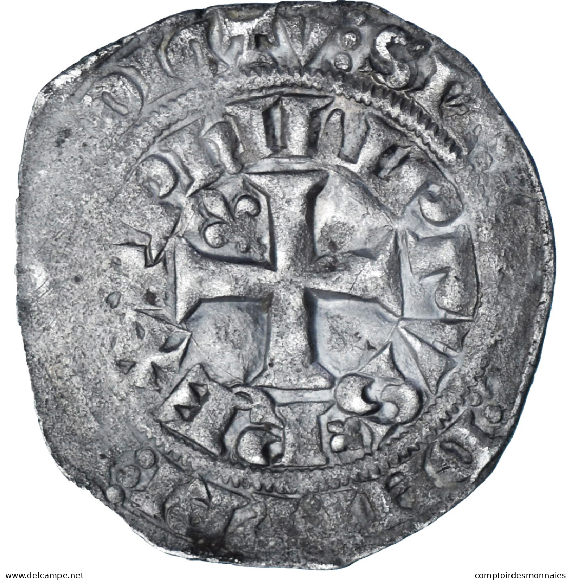 Monnaie, France, Philippe VI, Gros à La Fleur De Lis, 1342-1350, TB+, Billon - 1328-1350 Philipp VI.