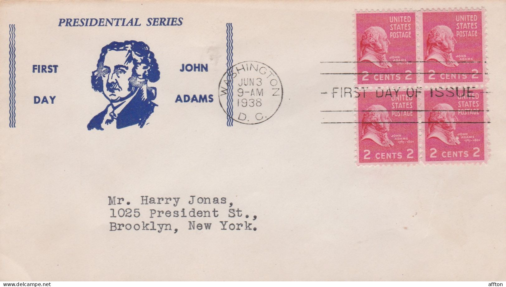 United States 1938 FDC Mailed - 1851-1940