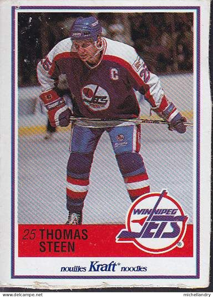 Carte (123796) #55 1990 Kraft Nouilles/Noodles  Thomas Steen #25 Des Jets De Winnipeg - 1990-1999
