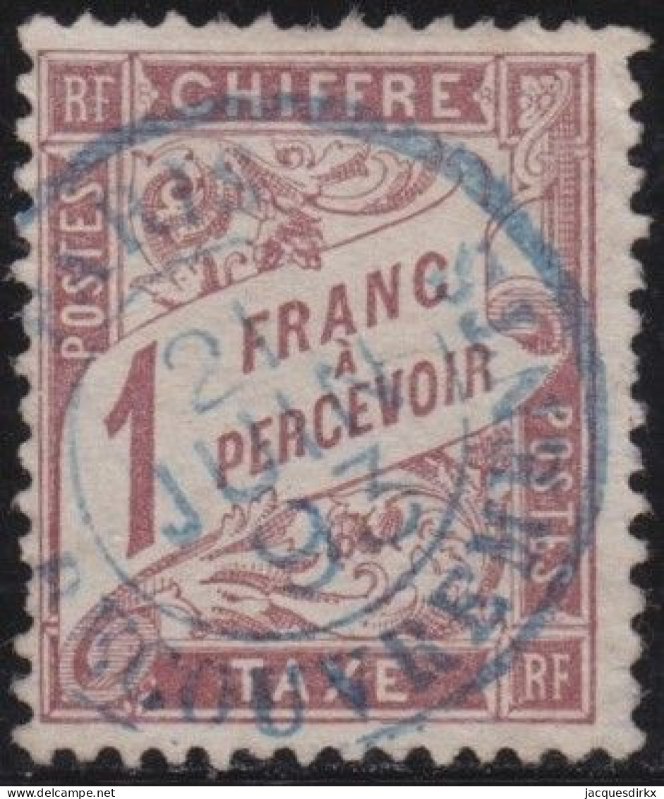 France  .  Y&T   .    Taxe  25  (2 Scans)       .   O      .    Oblitéré - 1859-1959 Gebraucht