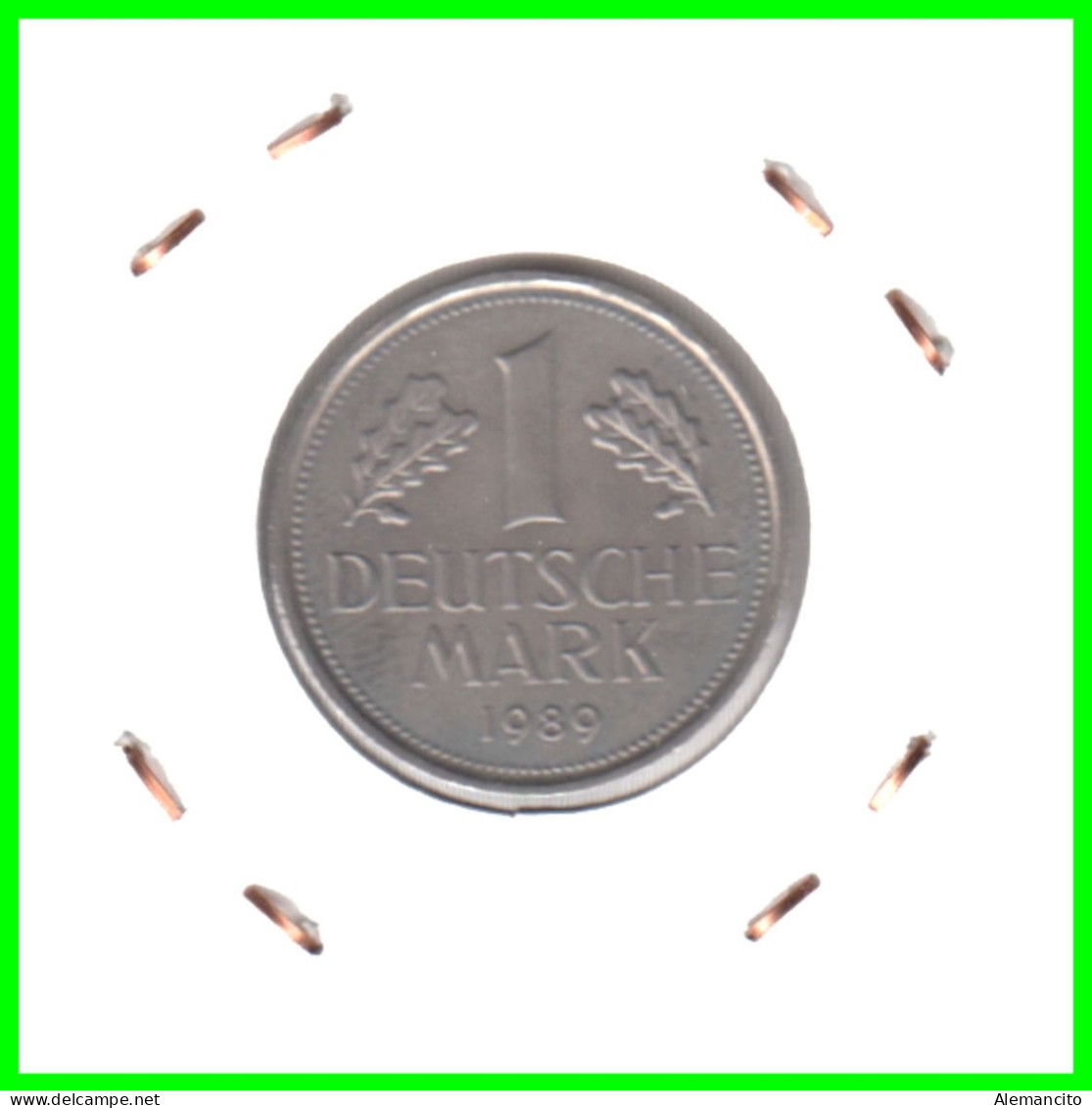 ALEMANIA - BRD - GERMANY-MONEDAS DE 1.00 DM   AÑO 1989 - CECAS-F.- HAMBURGO - CALIDAD PROOF - 1 Marco