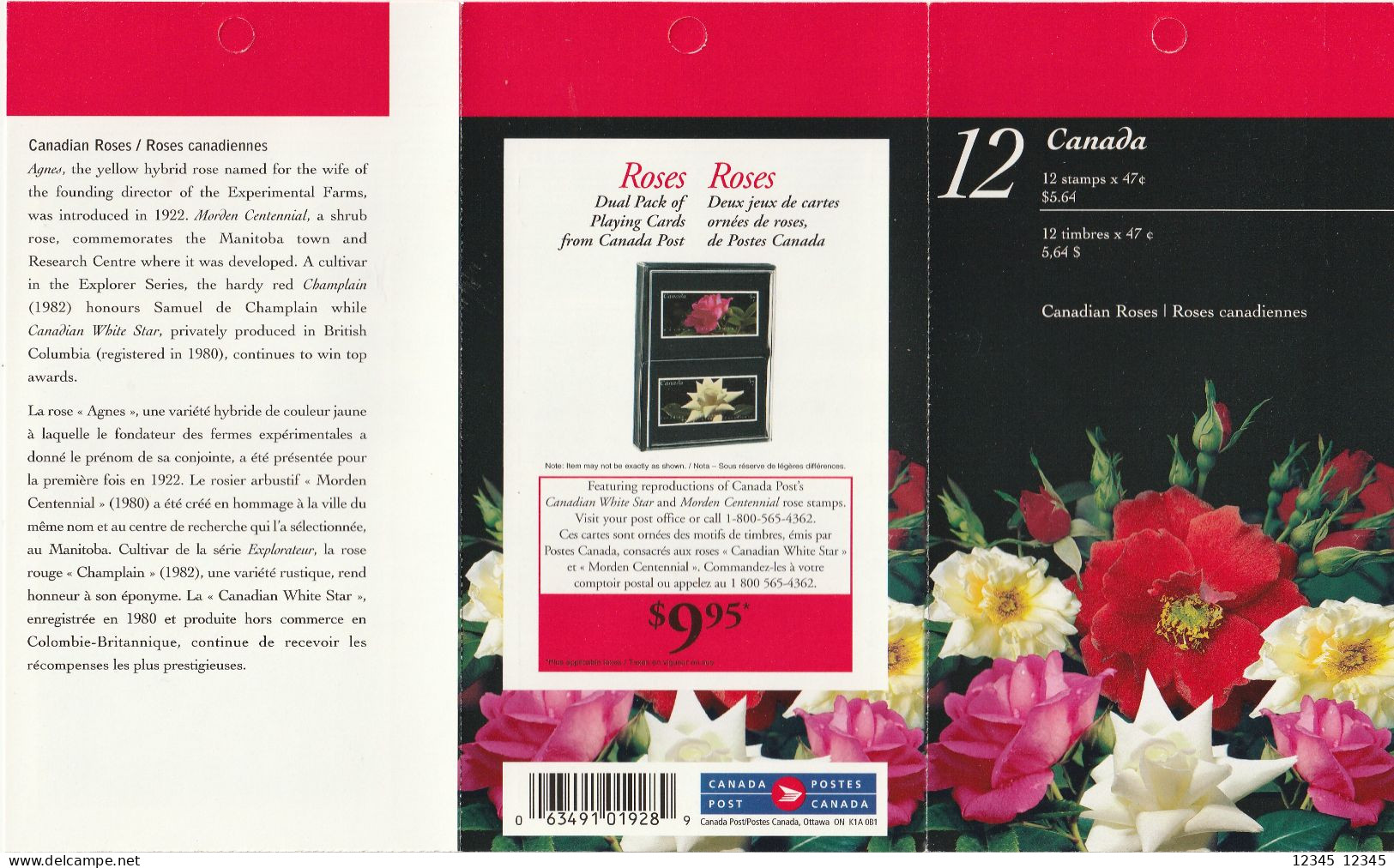 Canada 2001, Postfris MNH, Flowers, Roses - Libretti Completi