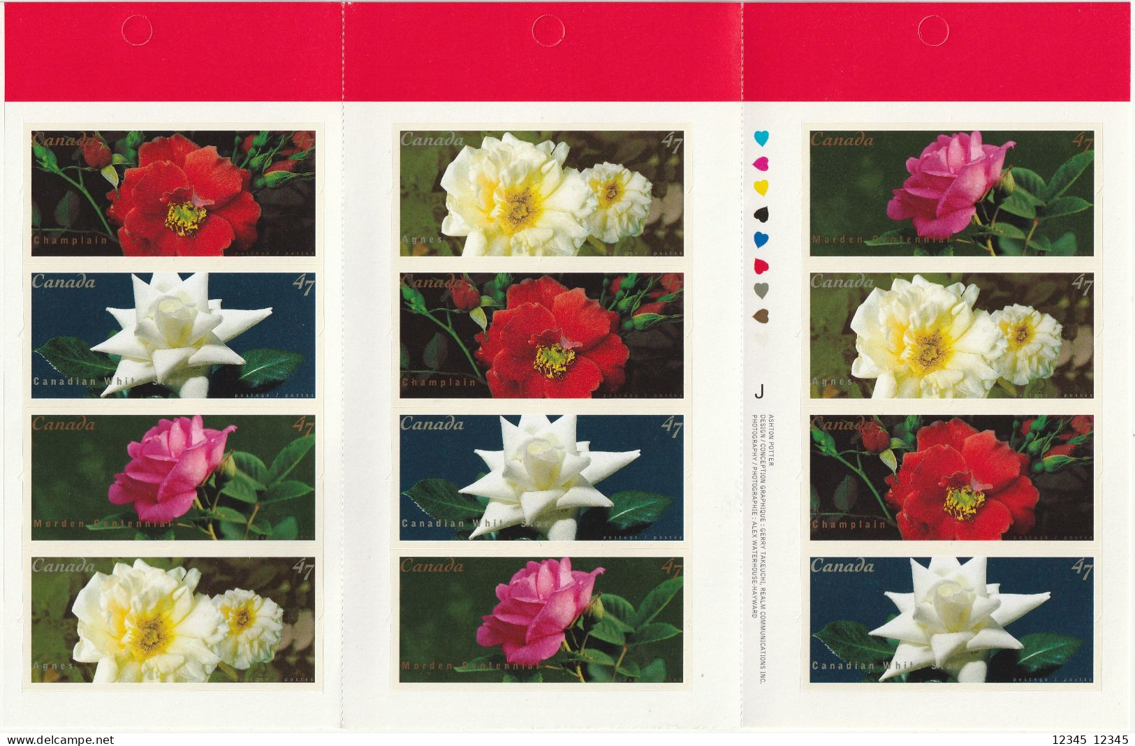Canada 2001, Postfris MNH, Flowers, Roses - Libretti Completi