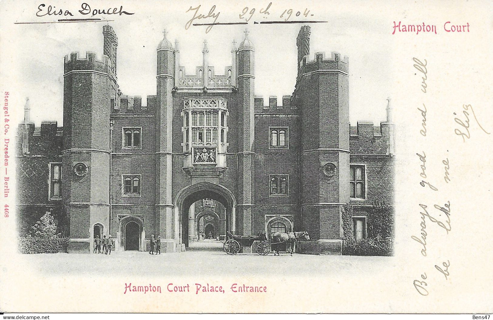 London Hampton Court Palace Entrance - 29j July 1904 - Hampton Court