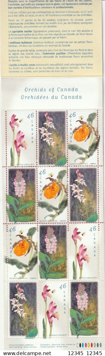 Canada 1999, Postfris MNH, Flowers, Orchids - Libretti Completi