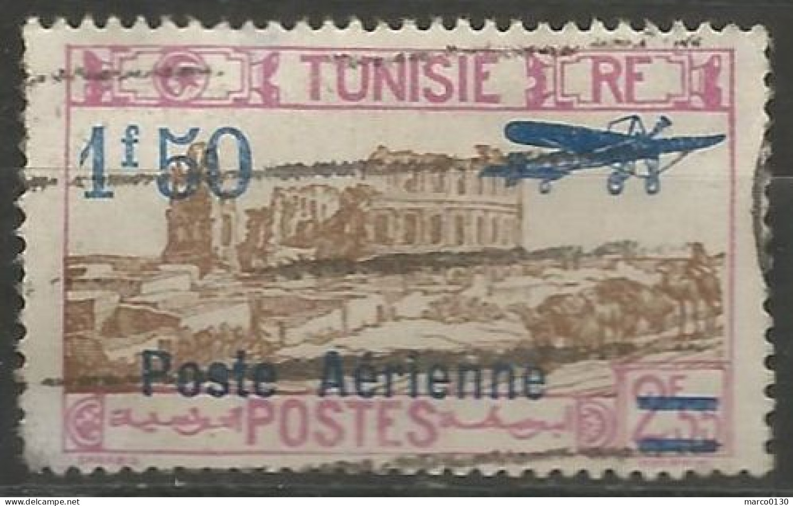 TUNISIE / POSTE AERIENNE  N° 12 OBLITERE - Posta Aerea